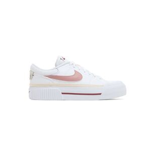 NWT Women's Nike Court Legacy Lift in White/Red Stardust Guava Ice in Size 9